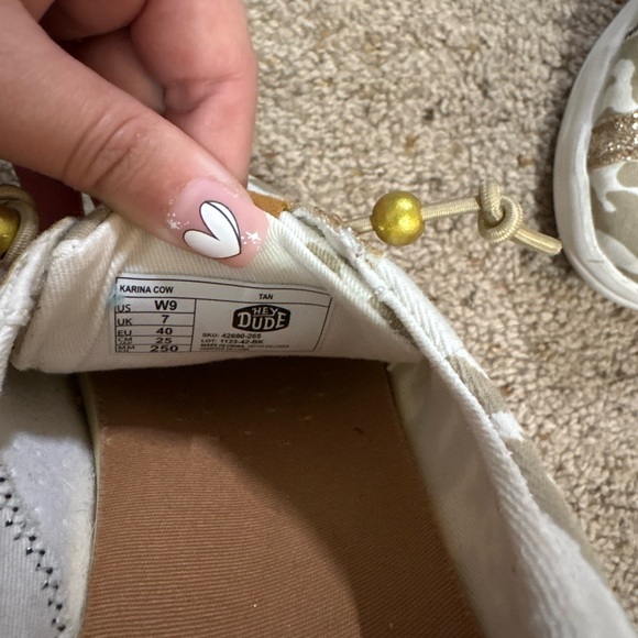 Hey Dude Beige and Gold Camo Shoes - Picture 4 of 4